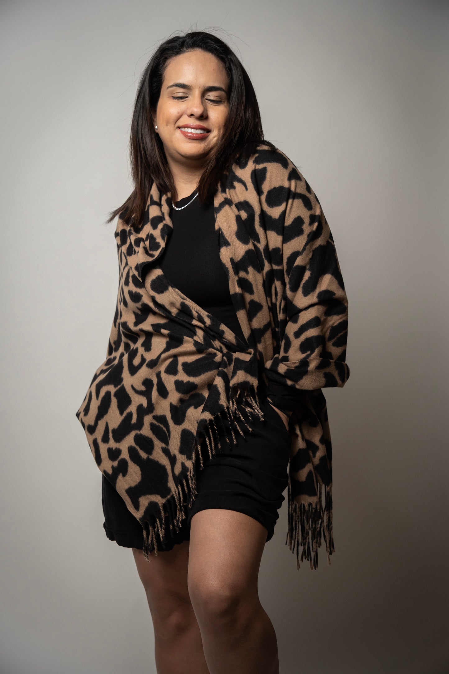 Double-Sided Leopard Scarf