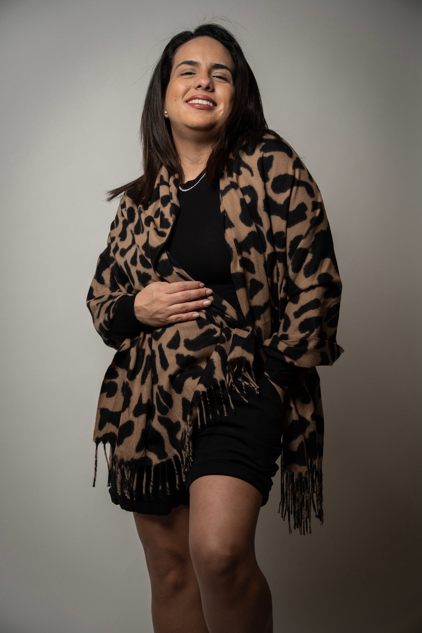Double-Sided Leopard Scarf