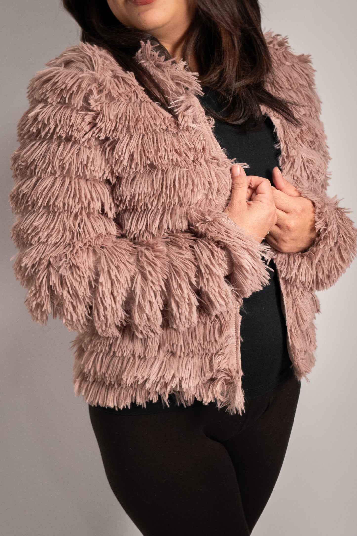 Blush Faux Fur Top