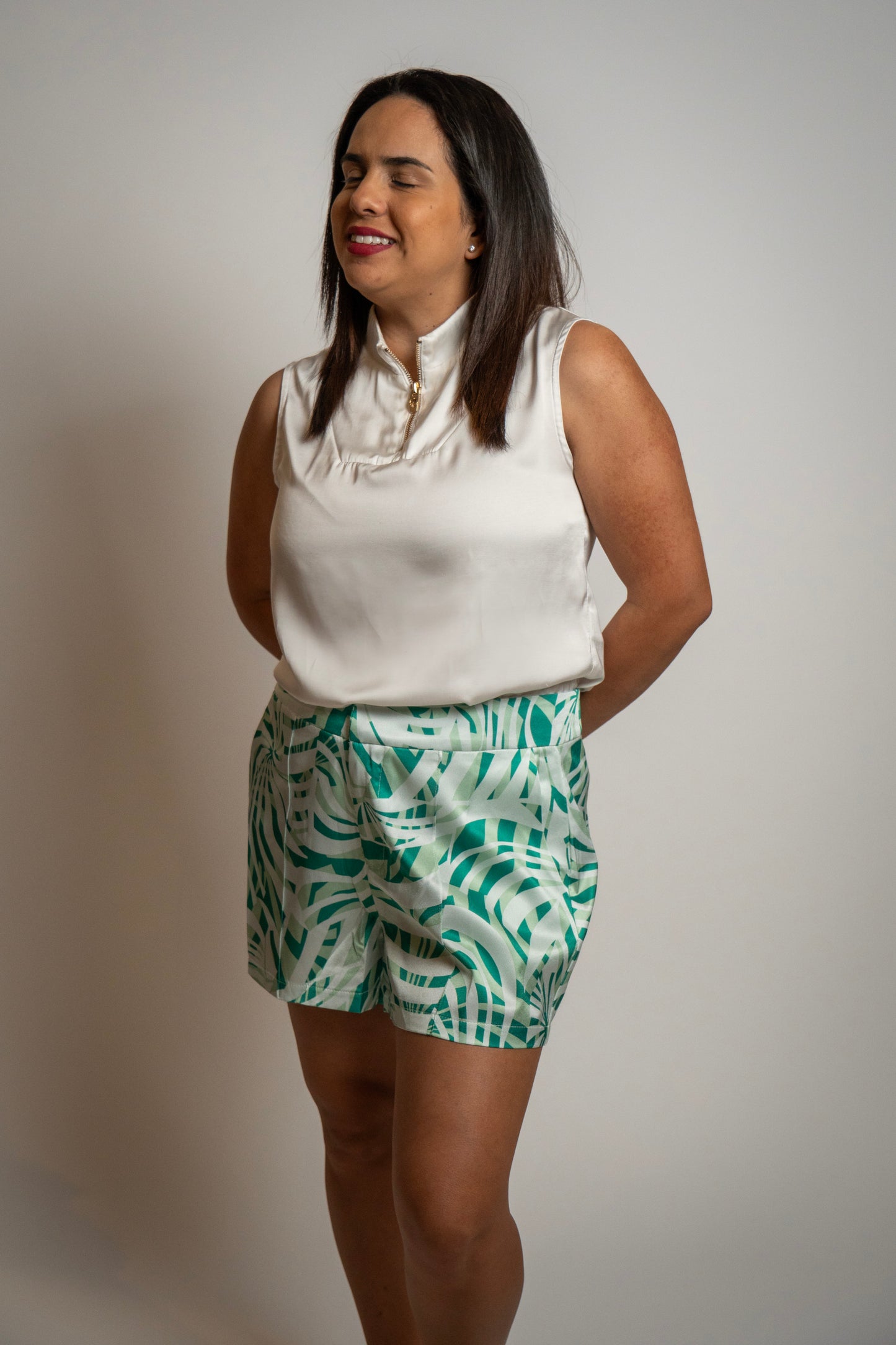 Satin Printed Shorts