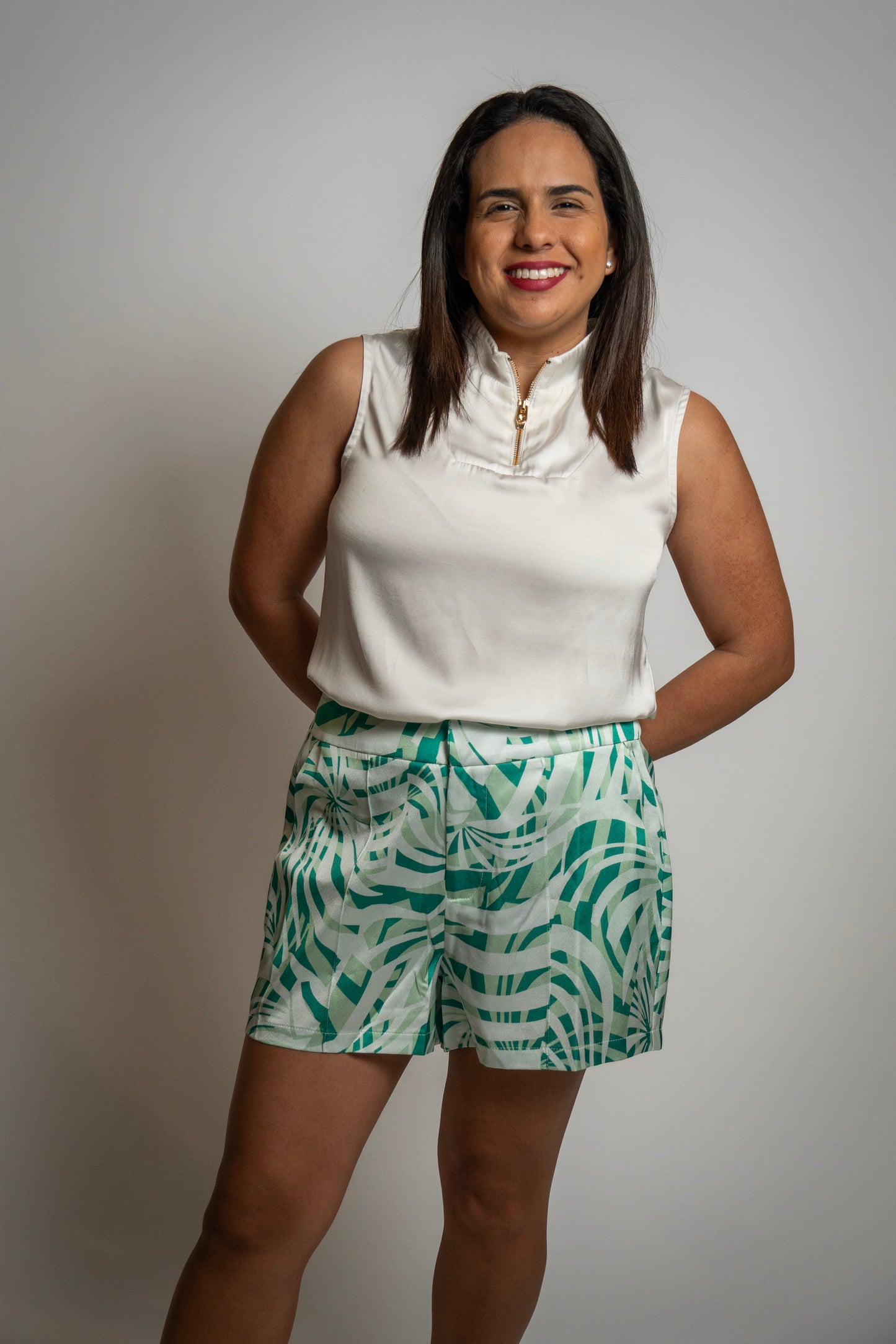 Satin Printed Shorts