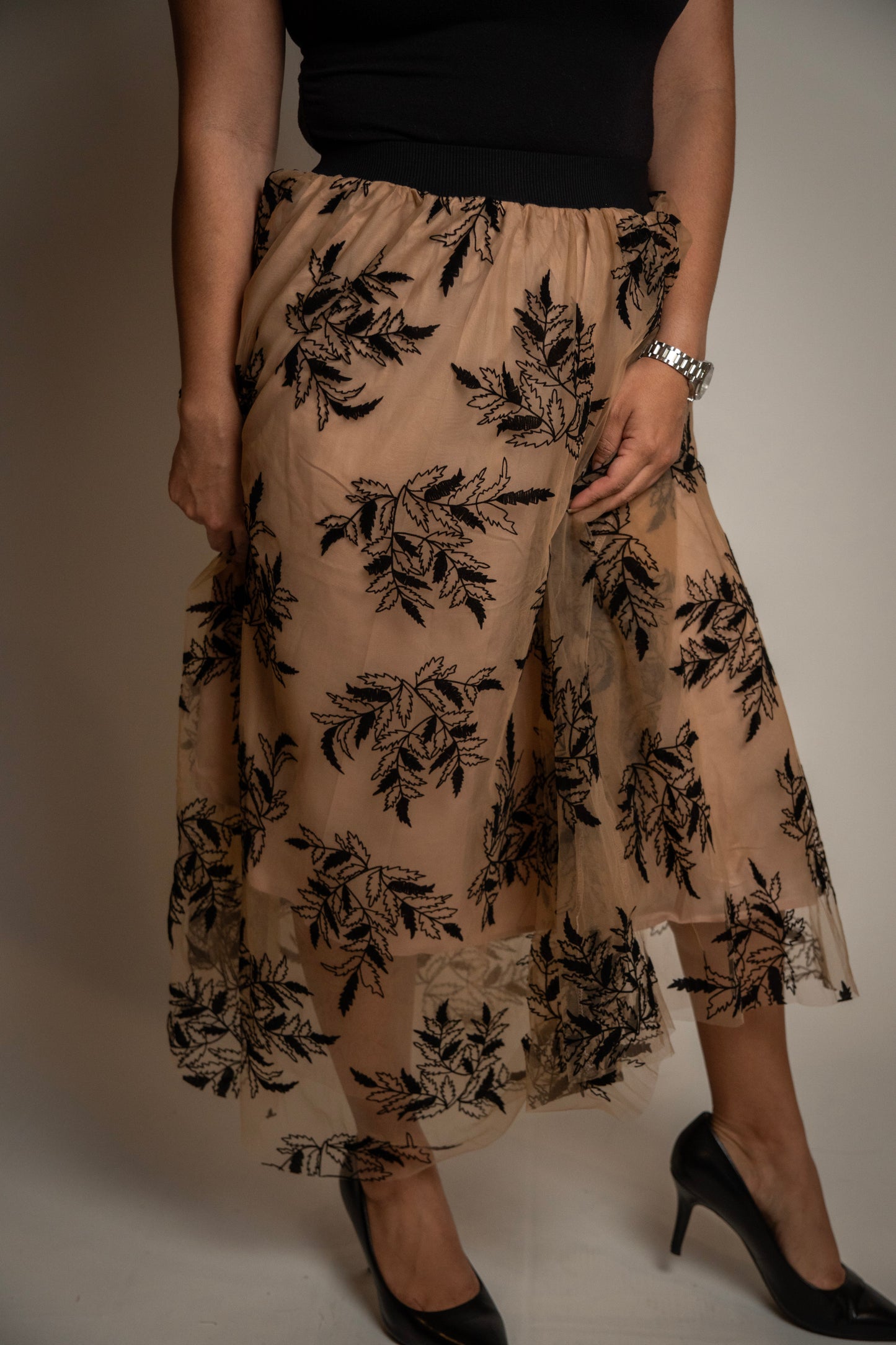 Floral High Waist Skirt