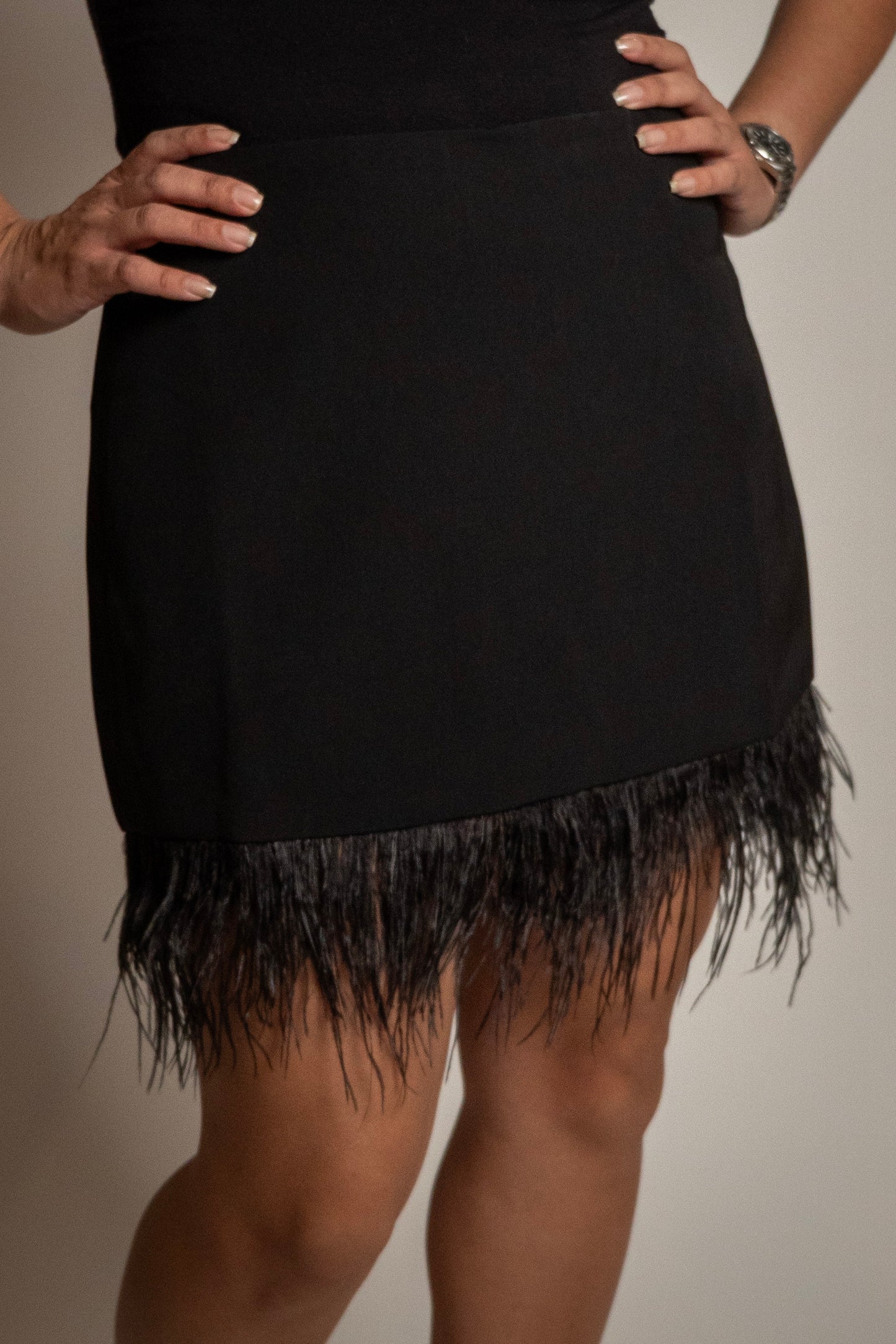 Black Feather Skirt