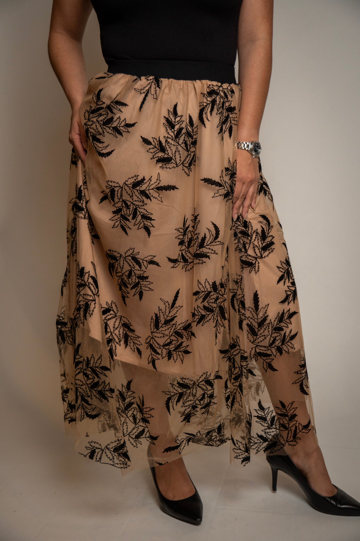 Floral High Waist Skirt