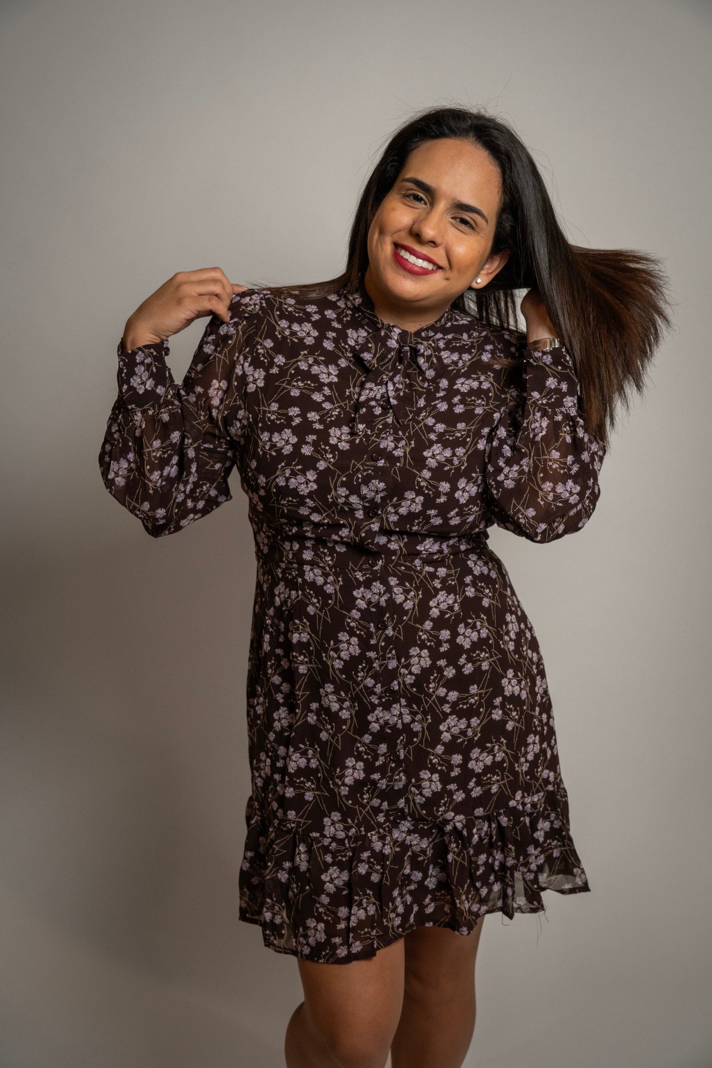 Floral Print Mini Dress