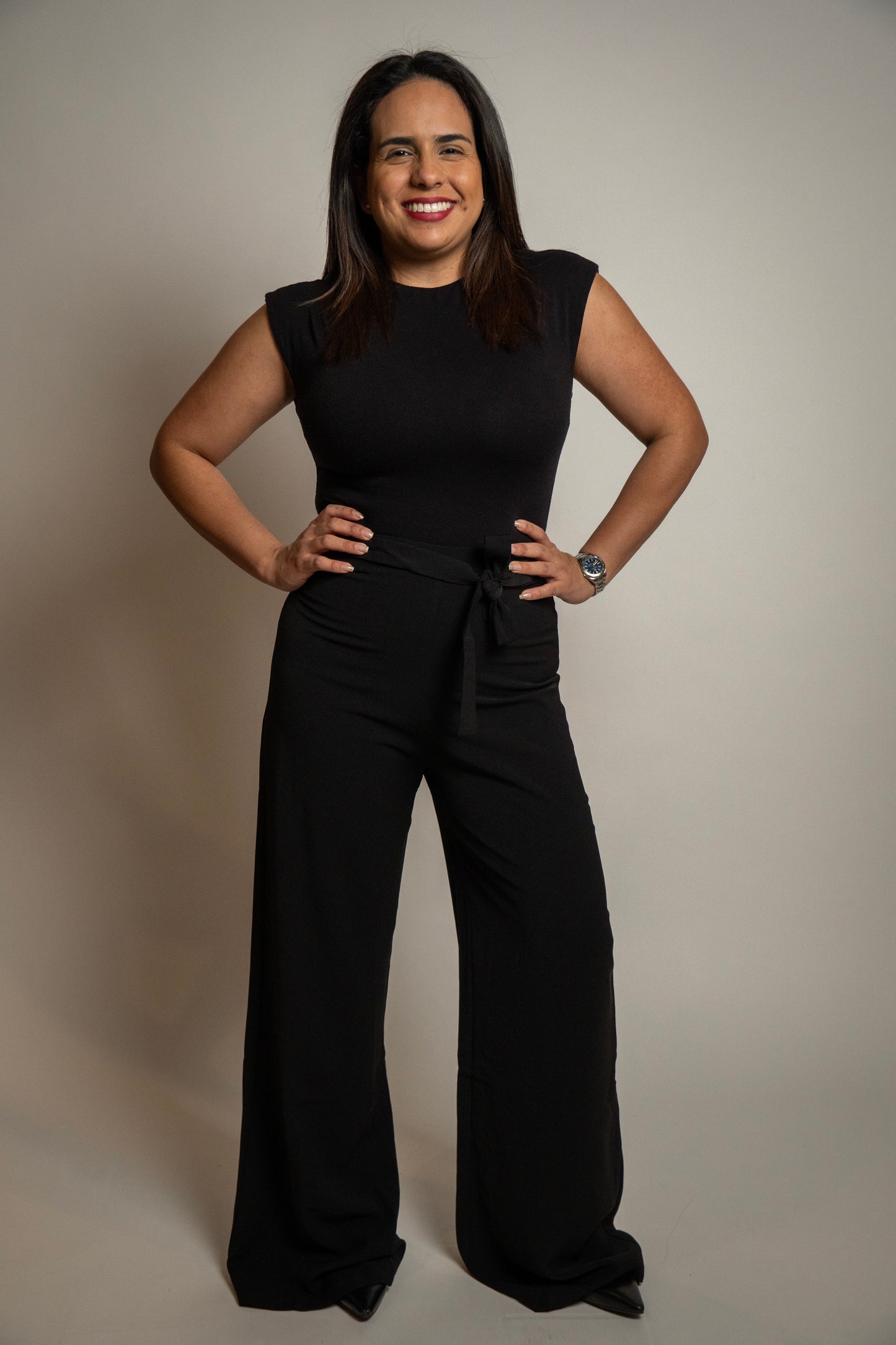 Waist Strap Black Pants
