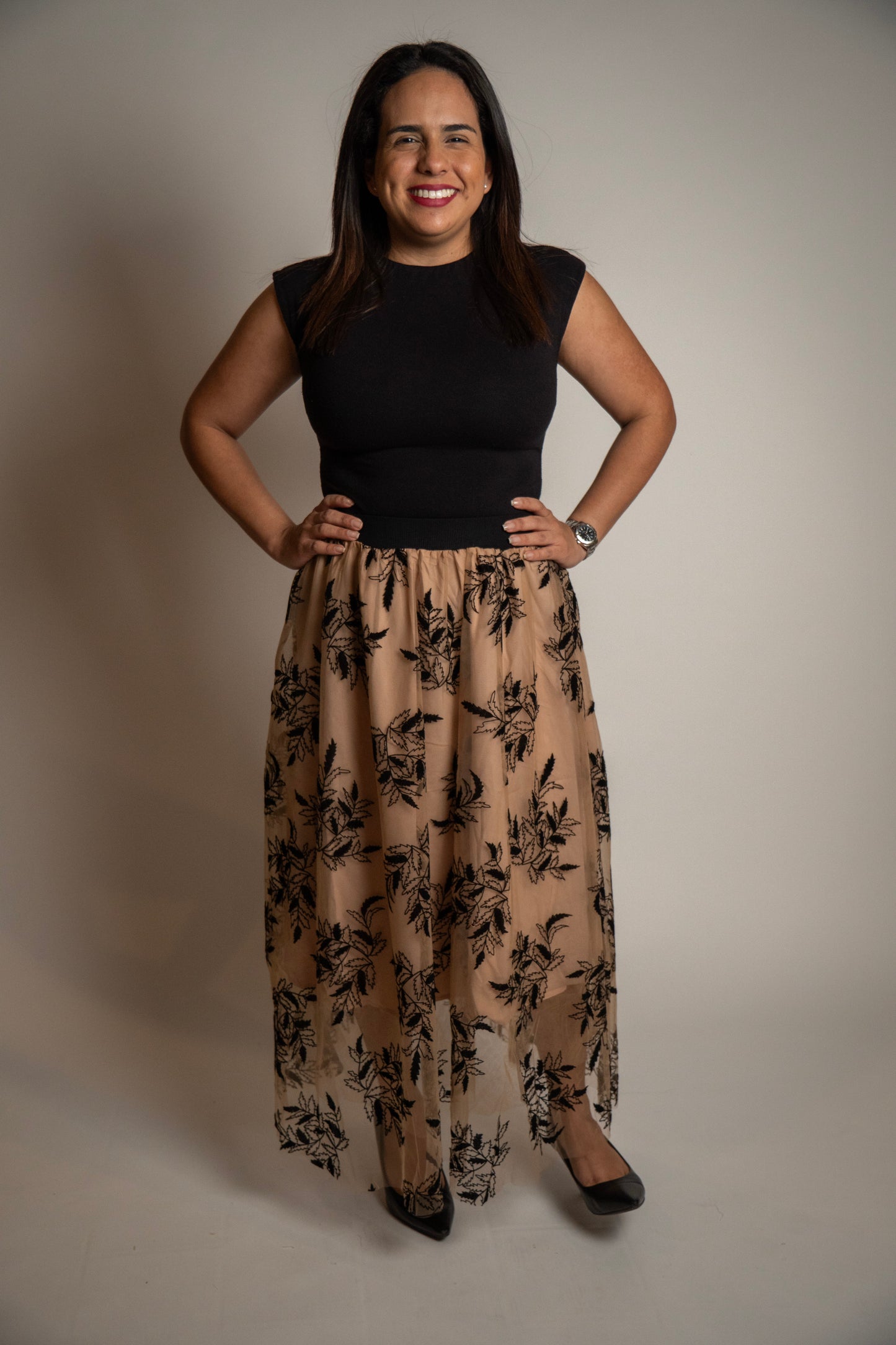Floral High Waist Skirt