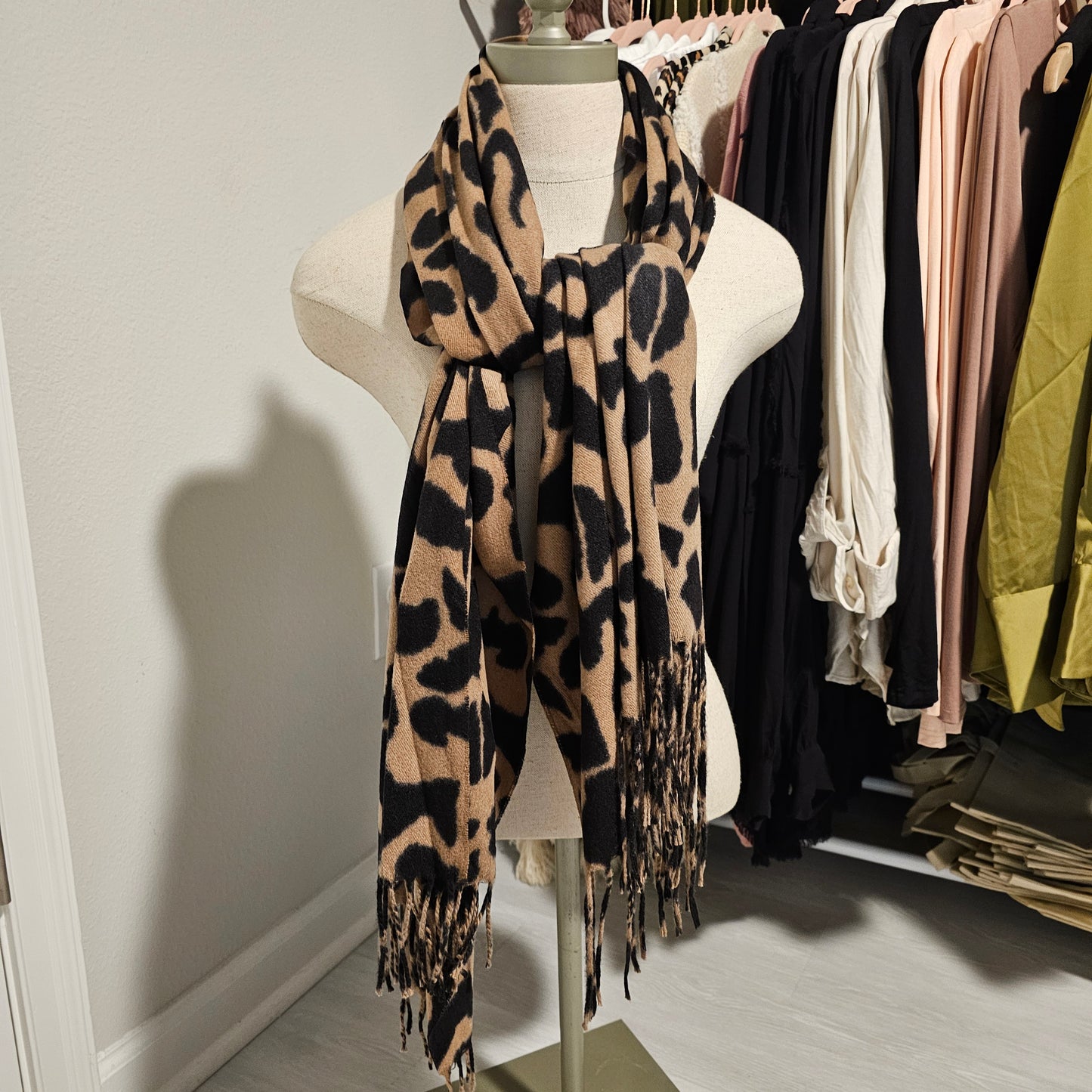 Double-Sided Leopard Scarf