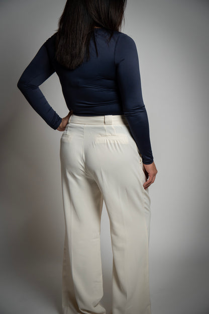 White Pleated Dress Pants