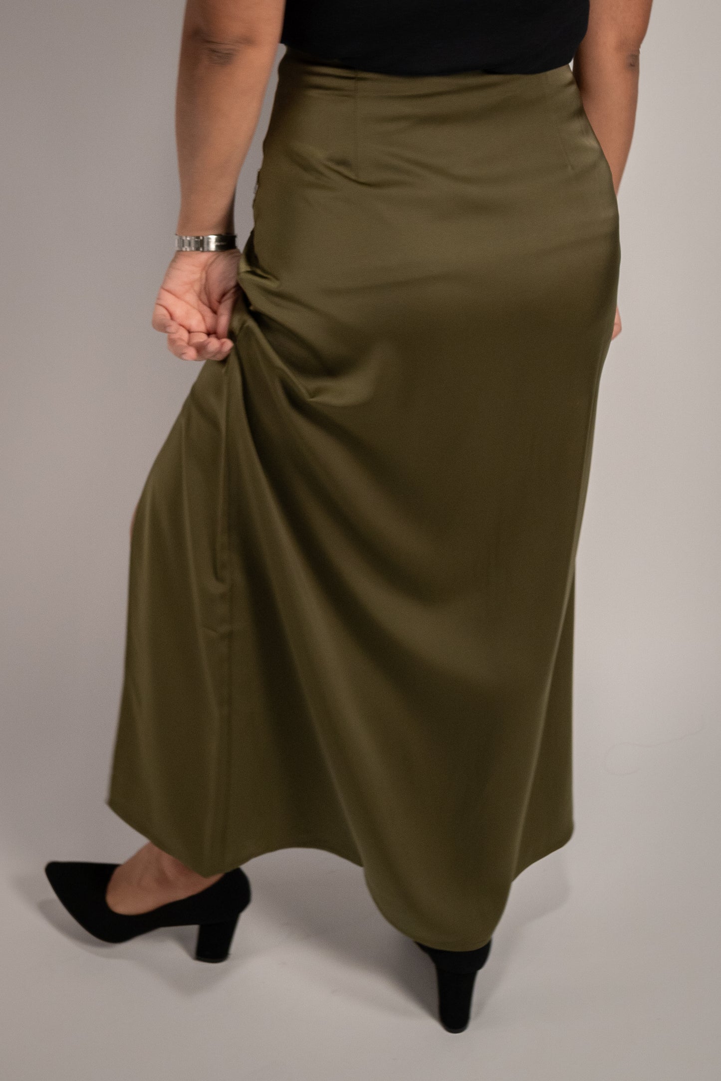 Olive Sheer Skirt