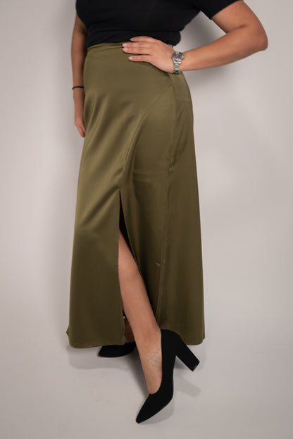 Olive Sheer Skirt