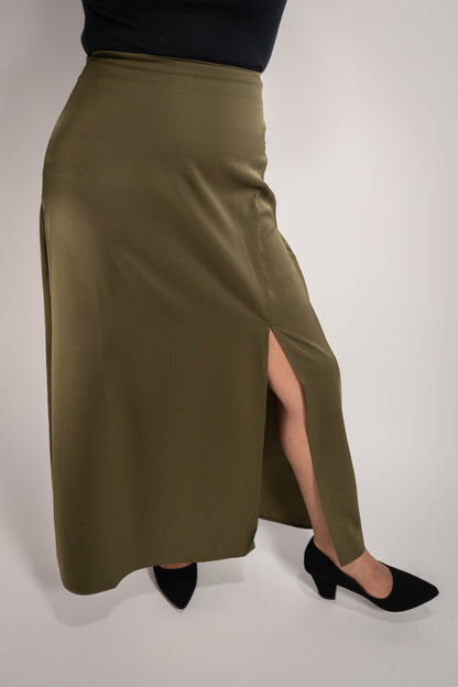 Olive Sheer Skirt