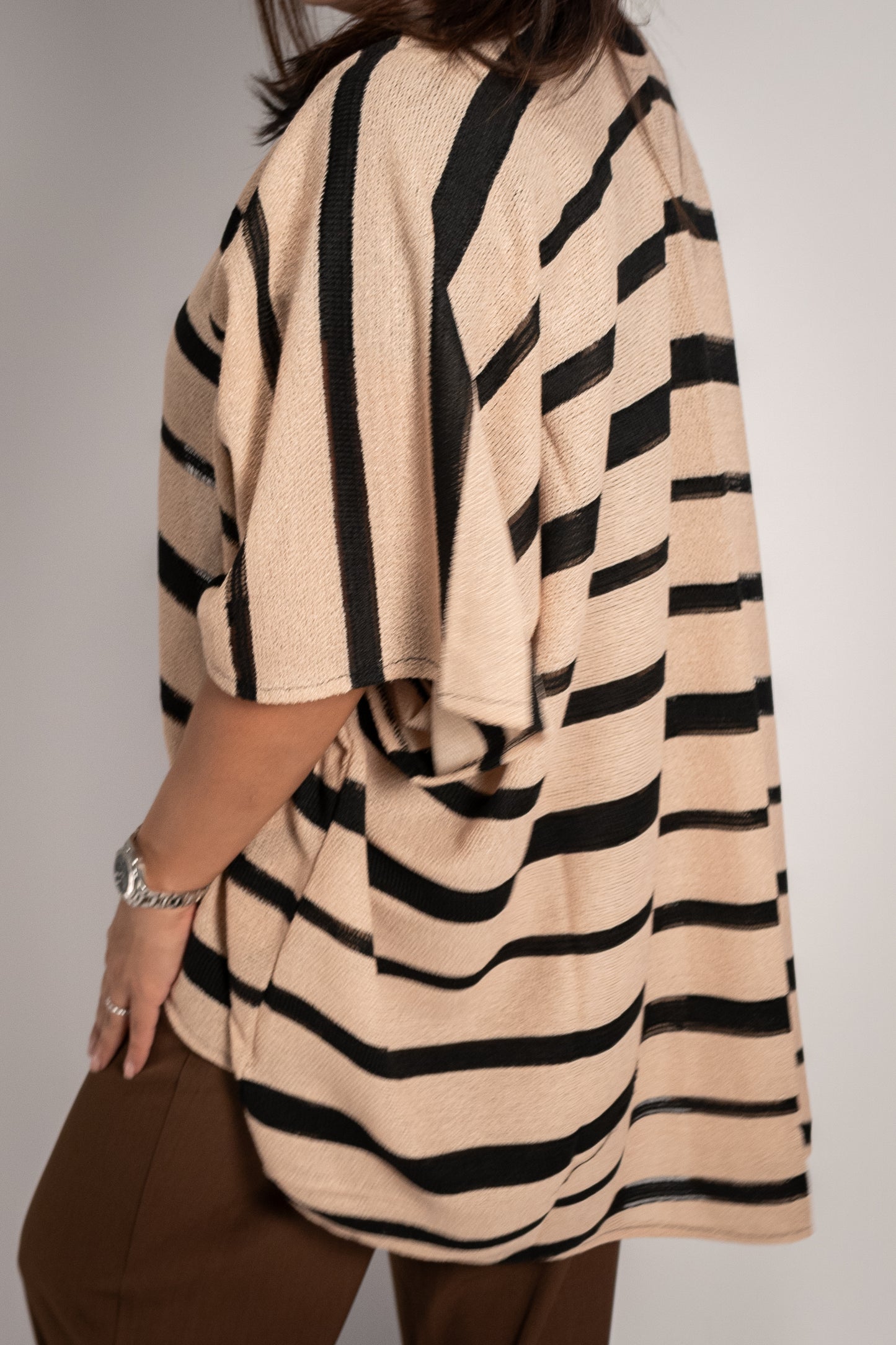 Stripe Kimono Cover-Up