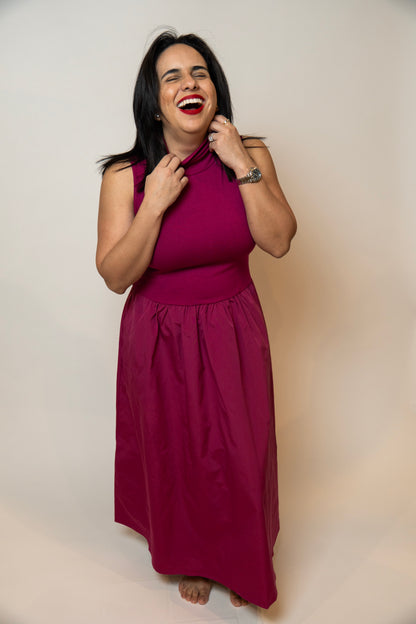 Sleeveless Pink Mock Dress