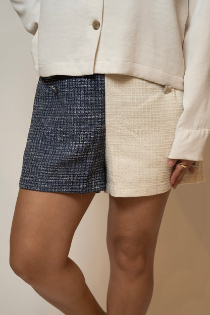 Two Tone High Waisted Shorts