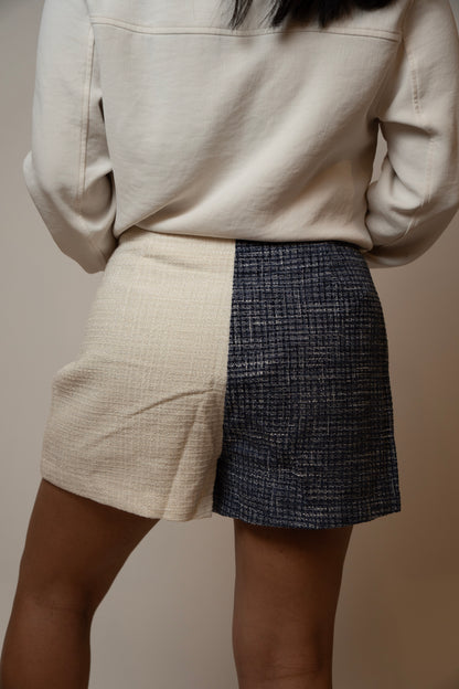 Two Tone High Waisted Shorts