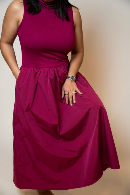 Sleeveless Pink Mock Dress