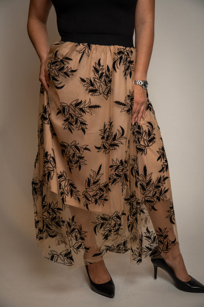 Floral High Waist Skirt