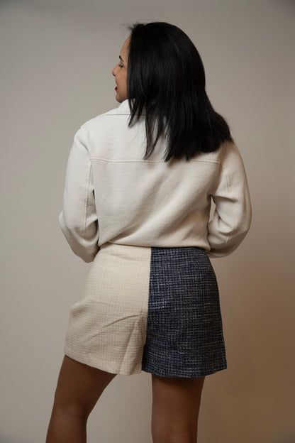 Two Tone High Waisted Shorts