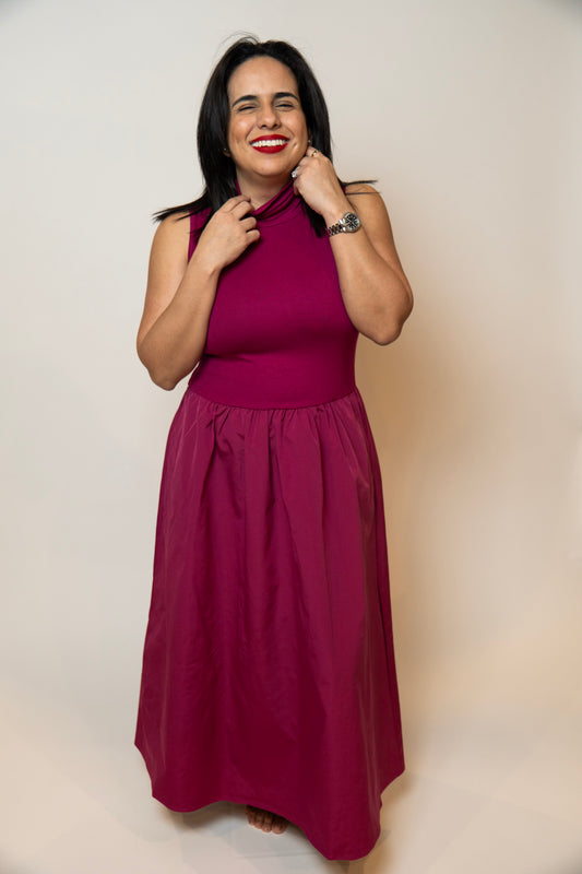 Sleeveless Pink Mock Dress