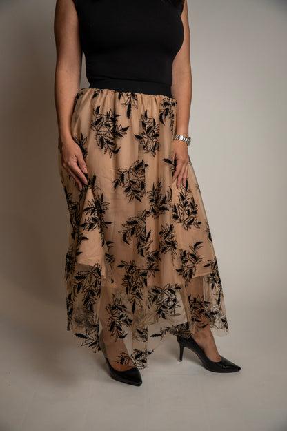 Floral High Waist Skirt
