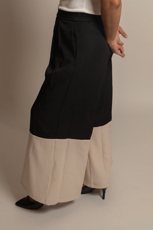 High Waisted Contrast Color Pants